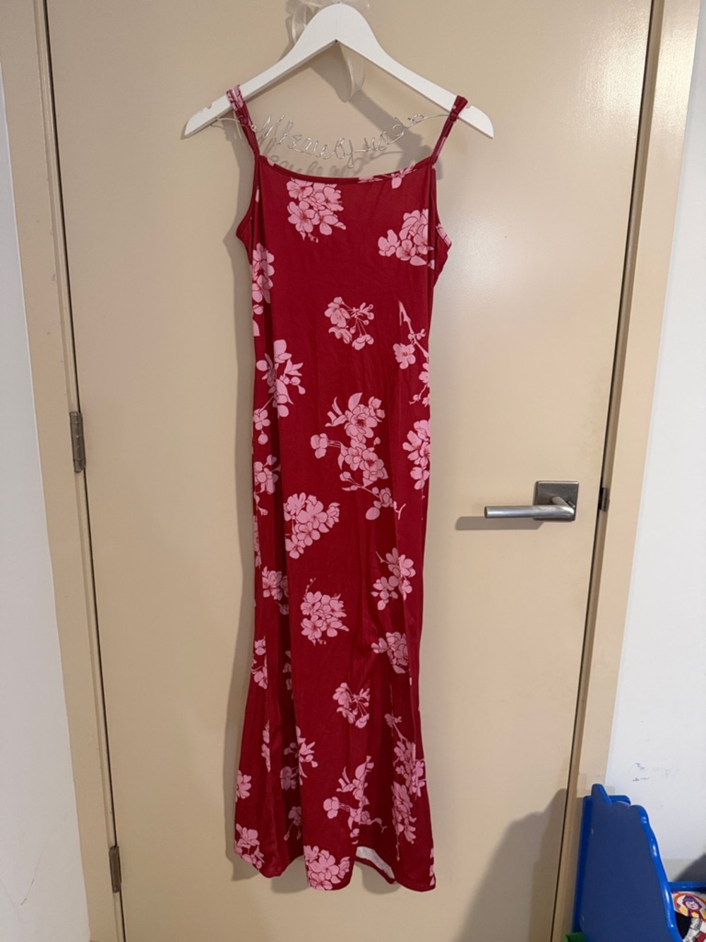 ❣️5 for $100 Cherry blossom Red Floral Maxi Slip Dress